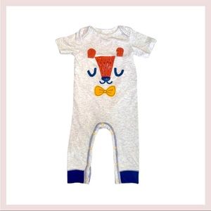 CAT & JACK CRITTER SHORT SLEEVE COTTON ROMPER - SIZE 12 MONTHS